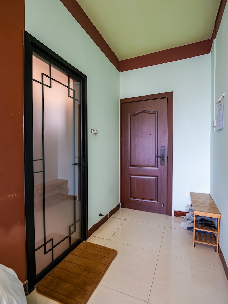 Student room interior at the CLI Center in Guilin