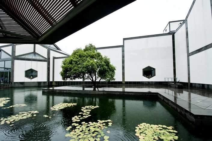 a pond attached to the Suzhou Museum