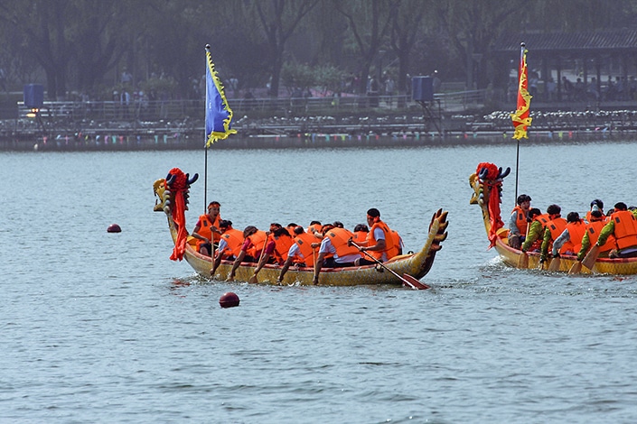 Chinese racing dragon boat