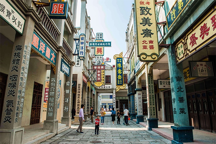 Scène de rue de Hong Kong