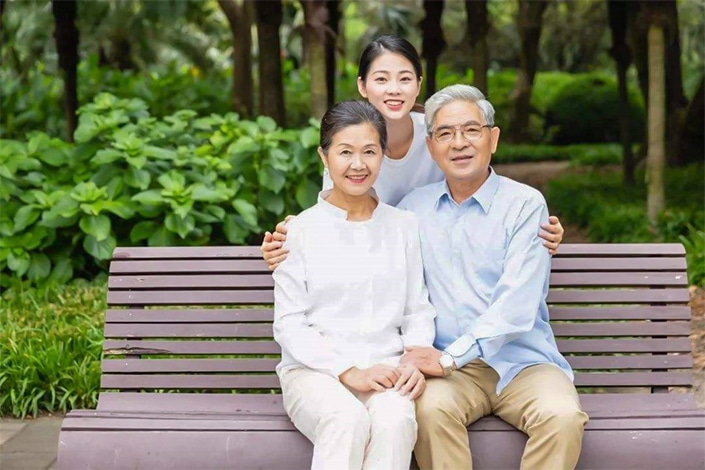 Portrait d'une famille chinoise
