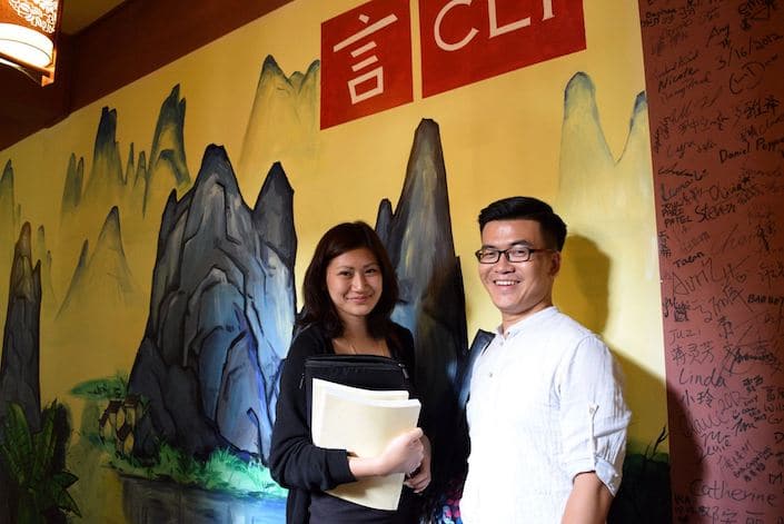 a CLI teacher and student after class