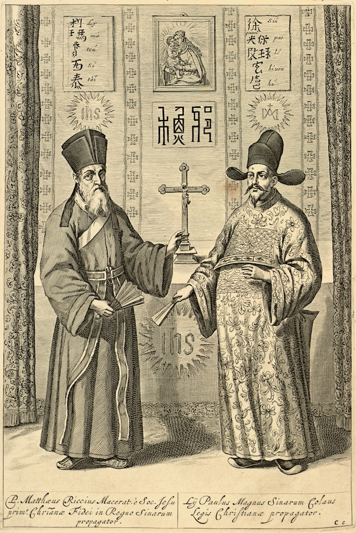 Matteo Ricci y otro misionero jesuita en China