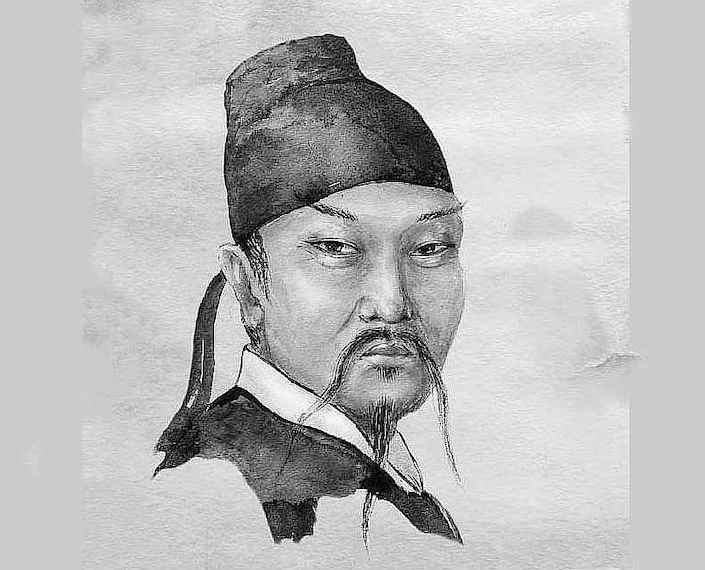 dibujo del poeta chino li bai