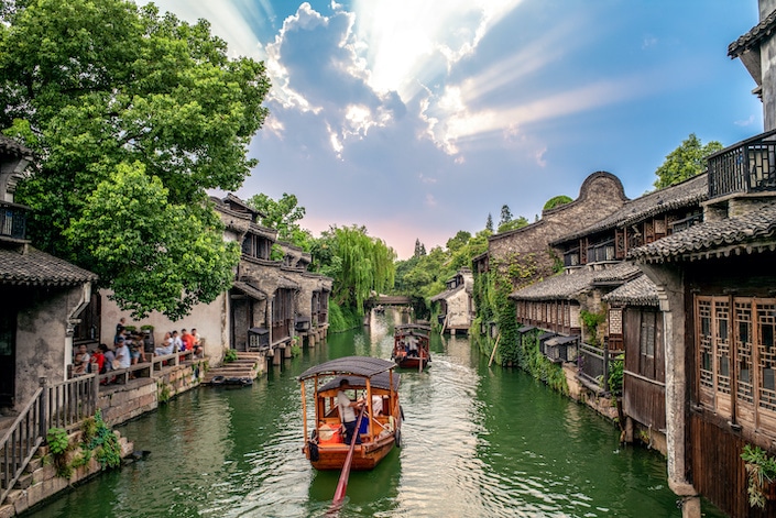 landscape of wuzhen, a historic scenic town