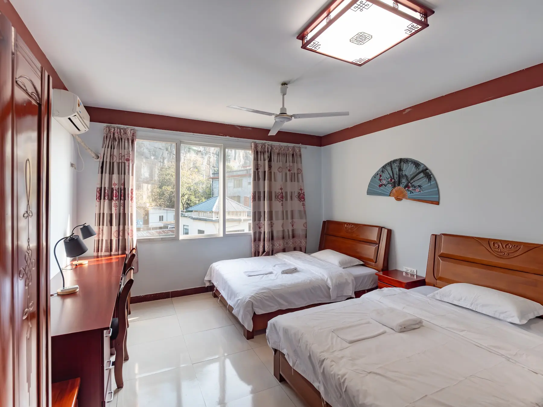 A private student room at the CLI Center in Guilin with upgraded living facilities