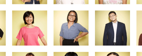 Grid of CLI team member portraits against a light yellow background