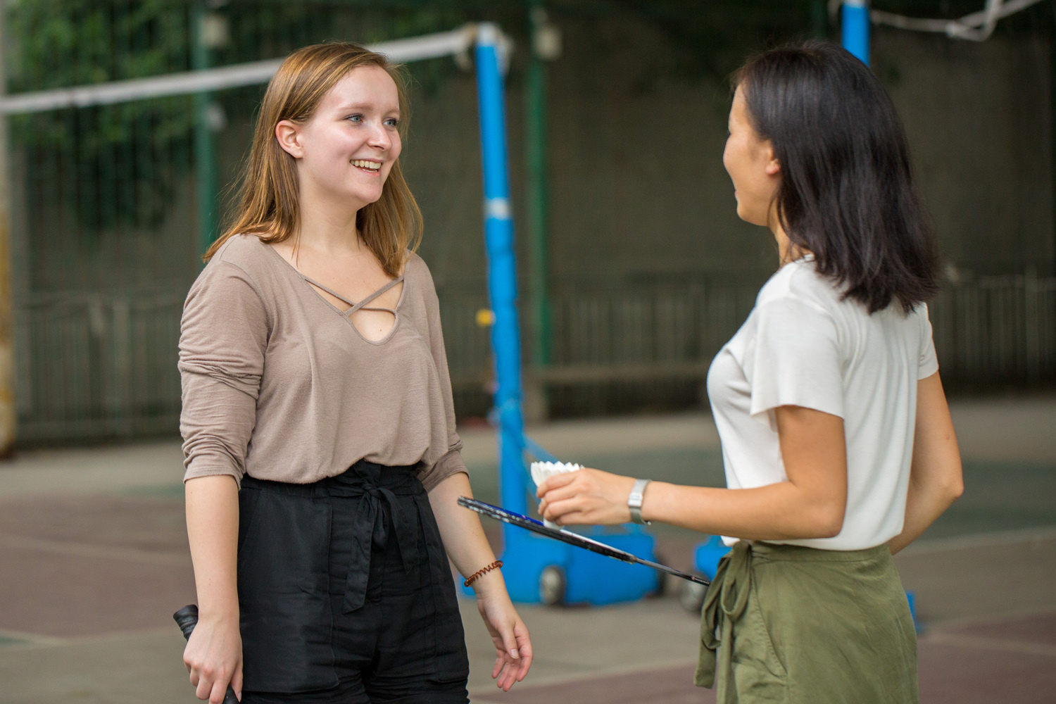 CLI students talking together on campus