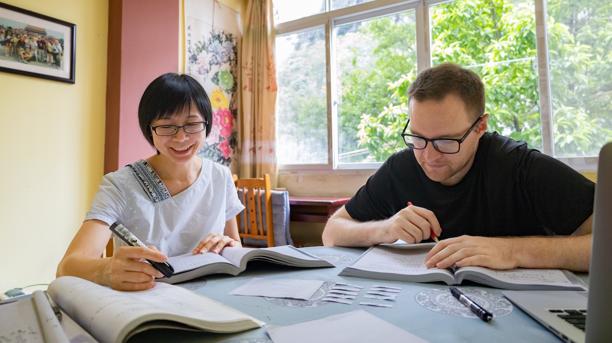 CLI student and teacher during a one-on-one Chinese lesson